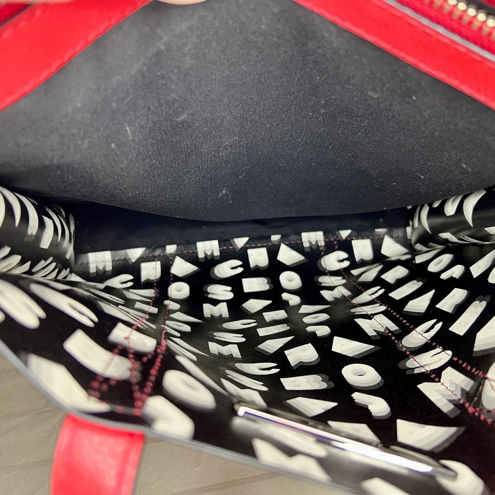 Marc Jacobs Red Leather Tote Bag